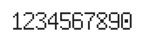 6×10数字点阵字体 ddN610AB1378