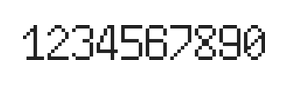 6×10数字点阵字体 ddN610AB1382