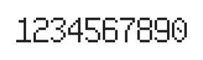 6×10数字点阵字体 ddN610AB1386