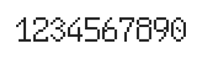 6×10数字点阵字体 ddN610AB1391