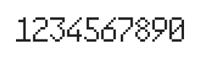 6×10数字点阵字体 ddN610AB1400