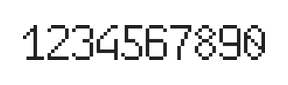 6×10数字点阵字体 ddN610AB1409