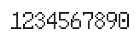 6×10数字点阵字体 ddN610AB1411