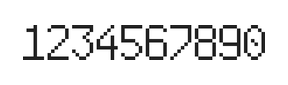 6×10数字点阵字体 ddN610AB1412