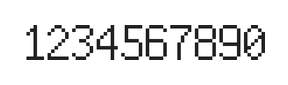 6×10数字点阵字体 ddN610AB1413