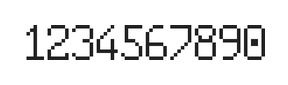 6×10数字点阵字体 ddN610AB1418