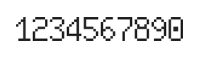 6×10数字点阵字体 ddN610AB1421