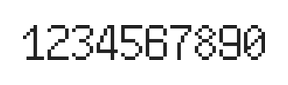6×10数字点阵字体 ddN610AB1430
