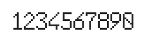 6×10数字点阵字体 ddN610AB1434