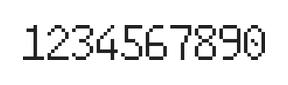 6×10数字点阵字体 ddN610AB1436