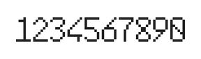 6×10数字点阵字体 ddN610AB1437