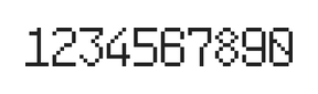 6×10数字点阵字体 ddN610AB1443