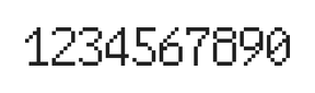 6×10数字点阵字体 ddN610AB1445
