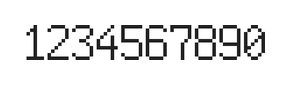 6×10数字点阵字体 ddN610AB1451