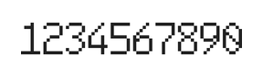 6×10数字点阵字体 ddN610AB1456