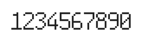 6×10数字点阵字体 ddN610AB1457