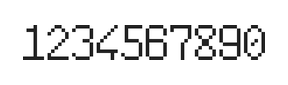 6×10数字点阵字体 ddN610AB1460