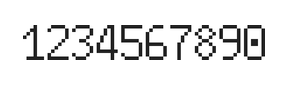 6×10数字点阵字体 ddN610AB1465