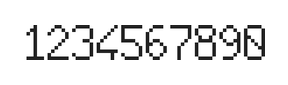 6×10数字点阵字体 ddN610AB1467