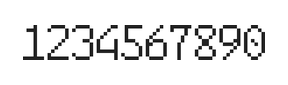 6×10数字点阵字体 ddN610AB1470