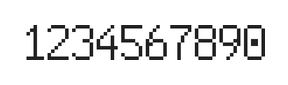 6×10数字点阵字体 ddN610AB1475