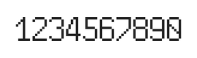 6×10数字点阵字体 ddN610AB1477