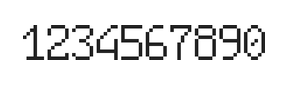 6×10数字点阵字体 ddN610AB1479