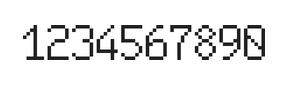 6×10数字点阵字体 ddN610AB1484