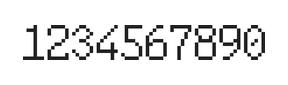 6×10数字点阵字体 ddN610AB1489