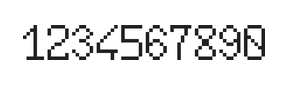 6×10数字点阵字体 ddN610AB1490