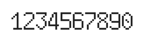 6×10数字点阵字体 ddN610AB1492
