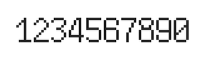 6×10数字点阵字体 ddN610AB1494