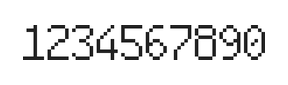 6×10数字点阵字体 ddN610AB1495