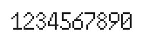 6×10数字点阵字体 ddN610AB1509