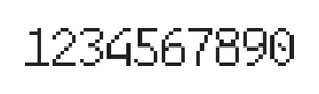 6×10数字点阵字体 ddN610AB1511