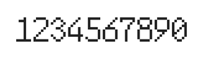 6×10数字点阵字体 ddN610AB1519