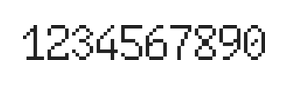 6×10数字点阵字体 ddN610AB1524