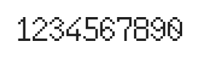 6×10数字点阵字体 ddN610AB1530