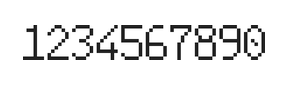 6×10数字点阵字体 ddN610AB1534