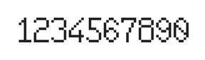 6×10数字点阵字体 ddN610AB1547