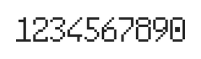 6×10数字点阵字体 ddN610AB1554