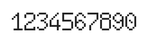 6×10数字点阵字体 ddN610AB1555