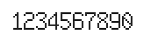 6×10数字点阵字体 ddN610AB1560