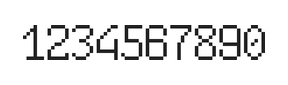 6×10数字点阵字体 ddN610AB1561