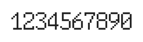 6×10数字点阵字体 ddN610AB1563