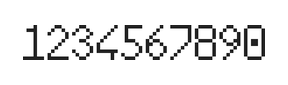 6×10数字点阵字体 ddN610AB1570