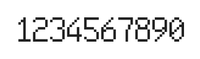 6×10数字点阵字体 ddN610AB1571