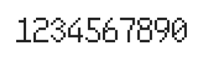 6×10数字点阵字体 ddN610AB1575