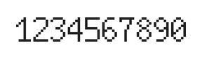 6×10数字点阵字体 ddN610AB1576