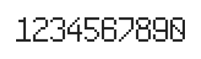6×10数字点阵字体 ddN610AB1585